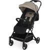 Foppapedretti Passeggino Compatto Voilà, per bambini 0-22 Kg (0-4 anni), Chiusura ad 1 mano, Self-Standing, Schienabile Regolabile, Trasportabile, Porta Oggetti, Telaio in Alluminio, Sabbia