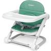 Foppapedretti Seggiolino Alzabimbo Lift, bambini da 6 mesi a 3 anni (fino a 15 Kg), Vassoio Amovibile, Chiudibile e Trasportabile, Borsa Inclusa, Imbottitura Removibile e Lavabile, 3 Altezze, Verde