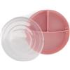 Twistshake Piatto per Bebè con Coperchio Ermetico, Piatti Divisi per Bambini, Senza BPA, in 3 Parti per Neonati e Bambini, 6 Mesi+, Rosa Chiaro