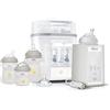 Chicco Starter Set Neonato, Sterilizzatore Elettrico, Scaldabiberon e Kit Biberon, Include 3 Biberon Natural Feeling Con Tettarella In Morbido Silicone, ‎Idee Regalo Nascita 0 Mesi