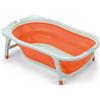 Foppapedretti Vaschetta da bagno Pieghevole Soffietto, Morbida, Comoda e Pratica, per bambini dalla nascita fino a 15 kg, Arancione