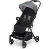 Foppapedretti Passeggino Compatto Voilà, per bambini 0-22 Kg (0-4 anni), Chiusura ad 1 mano, Self-Standing, Schienabile Regolabile, Trasportabile, Porta Oggetti, Telaio in Alluminio, Cemento