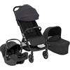 Graco - MYAVO™ TRIO - Passeggino leggero con chiusura veloce (0-22 kg), seggiolino auto per neonati (da 40 a 75 cm), navicella (mx. 9 kg); colore Charcoal