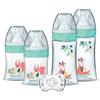 DODIE Set di 4 biberon nascita, tettarella rotonda anticolica (2 x 150 ml e 2 x 270 mL), un ciuccio per nascita