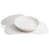 Twistshake Set di Stoviglie per Bambini Mini di Aspirazione del Bambino + Tovaglietta del Bambino(31x17), Senza BPA, in 3 Parti per 6 Mesi+, Adatto per la Maggior Parte del Seggiolone Bianca