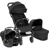 Graco - MYAVO™ TRIO - Passeggino leggero con chiusura veloce (0-22 kg), seggiolino auto per neonati (da 40 a 75 cm), navicella (mx. 9 kg); colore Midnight
