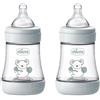 Chicco PERFECT 5, Doppio Biberon Anticolica da 150 ml, Biberon Flusso Lento da 0 Mesi + con Tettarella in Morbido Silicone, Biberon simil seno materno, Biberon anticolica per allattamento misto