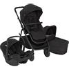Graco - Near2Me™ DLX Trio Passeggino (dalla nascita fino a 4 anni circa), Seggiolino auto neonato (da 40 a 75 cm) e Navicella (dalla nascita fino a ca. 6 mesi (max. 9 kg), colore Midnight