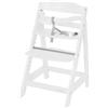 roba Seggiolone Pappa per Bambini Sit Up III - Evolutivo - con Poggiapiedi e Cinghie di Sicurezza Removibili - Altezza Regolabile - Legno Bianco