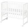 roba Lettino Co-sleeping safe asleep 3 in 1, 45 x 90 cm, Altezza Regolabile, Set Completto con Culla, Inserto, Barriera in Tessuto e Ruote con Freni, Legno Laccato Bianco