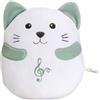 Chicco Gattino Peluche, Morbido Peluche Interattivo per Bambini, con Effetto Rilassante e Vibrazione, Forma a Cuscino, con Musica Classica, Giochi Neonato, Idea Regalo Neonato, Lavabile, 0 Mesi +