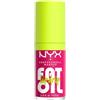 NYX Professional Makeup Gloss Labbra, Finish Cremoso e Lucido, Fino a 12H di Idratazione, Maxi Applicatore, Con Squalano, Olio di Lampone e Camemoro, Fat Oil Lip Drip, Tonalità: Supermodel
