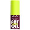 NYX Professional Makeup Gloss Labbra, Finish Cremoso e Lucido, Fino a 12H di Idratazione, Maxi Applicatore, Con Squalano, Olio di Lampone e Camemoro, Fat Oil Lip Drip, Tonalità: That's Chic