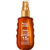 Garnier Olio Protettivo Abbronzante Spray, Protezione Media SPF 15+, Abbronzatura Dorata e Intensa, Pelle Protetta e Baciata dal Sole, Resistente all'Acqua, Ambre Solaire, Ideal Bronze, 150 ml