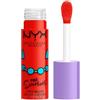 NYX Professional Makeup Saucy Sisters Fat Cheeks Blush, Blush Liquido Idratante, Pelle Luminosa e Idratata, Colore Modulabile, Formula con Peptidi, Olio di Lampone e Kiwi, Shade Snarky Scarlet, 8 ml
