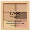 NYX Professional Makeup Palette Conceal, Correct, Contour Correttori, Texture Cremosa, Tonalità Light