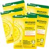Garnier Maschera in Tessuto Skin Active Hydra Bomb, Idratante e Illuminante, Con Vitamina C e Acido Ialuronico, Per Pelli Spente e Non Uniformi, Confezione da 5