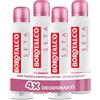 Borotalco, Deodorante Spray Seta, con Talco a Cristalli Attivi, Tripla Protezione Asciutta, Senza Alcool, Profumo di Talco eFiori Rosa, 48h efficacia - 4 Pezzi da 150 ml - Esclusiva Amazon