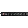 Eaton Multi Enchufe/Parrayos - Protection Strip Eaton 6 DIN - PS6D - 6 ingressi Schuko - Negro