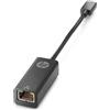 HP Adattatore da USB-C a RJ45 G2, Compatibile con PC dotati di porta USB-C, Nero