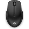HP 430 Mouse Wireless, Connessione Dongle USB-A a 2,4 GHz e Bluetooth 5.2, 4000 DPI, 4 Pulsanti e Rotella di Scorrimento, Fino a due Dispositivi, Durata Batteria fino a 24 Mesi, Nero