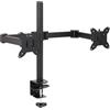 Amazon Basics Supporto da Scrivania Regolabile per Doppio Monitor, Supporta Monitor Fino a 32" e 10,0kg per braccio, tensione regolabile, VESA 75x75/100x100, Nero
