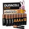 DURACELL AAA Batterie Alcaline Plus (Confezione da 18) 1.5V, LR03
