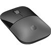 HP Z3700 Mouse Wireless, Sensore Preciso, Tecnologia LED Blue, 1200 DPI, 3 Pulsanti, Rotella Scorrimento, Ricevitore USB Wireless 2.4 GHz Incluso, Design Pratico e Confortevole, Argento