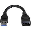 StarTech USB3EXT6INBK Cavo prolunga USB 3.0 Tipo A da 15 cm da A ad A - Maschio/Femmina