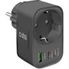 SBS Alimentatore Multi-Socket USB-C USB-A, Presa Schuko Passante MAX 3500W