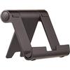 Amazon Basics Supporto portatile inclinabile per tablet, lettori per e-book e telefoni, Nero