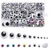 Carehabi 1200 Pezzi Occhi Mobili Adesivi Giocattolo Autoadesivi per Fai da Te Scrapbooking Accessori