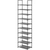 edihome, Scarpiera Salvaspazio Slim, 10 Livelli, (28 x 45 x 173 cm), Organizzatore di scarpe, Portascarpe alto e stretto, plastica, verticale, Show Rack (10 Livelli - S)