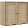 HOME DECO FACTORY, HD0226, Pensile, Modello Bali, Natural Crush Collection, Mobili, Armadietto, Mobili da bagno, 60 x 50 x 20 cm, Marrone