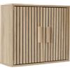 HOME DECO FACTORY, HD0221, Pensile, Modello Klaus, Natural Crush Collection, Mobili, Mobili da bagno, 60 x 50 x 20 cm, Marrone