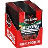 Jack Link's Jack Link's Biltong Jerky Original - Confezione da 12 (12 x 40 g) - Snack di carne senza glutine - Carne essiccata ricca di proteine per fitness - Snack proteico a basso contenuto calorico
