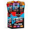 Jack Link's Jack Link's Beef Jerky Mix - MrBeast Edition - Confezione da 12 (12 x 25g) Snack Proteico Assortito - Carne Secca di Manzo Stile Americano - Snack Fitness, Palestra e Outdoor