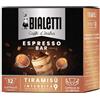 Bialetti Caffè d'Italia, Box da 12 Capsule, Gusto Tiramisù, Compatibili con Macchine Bialetti sistema chiuso, Capsule autoprotette in Alluminio
