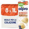ALPRO SENZA ZUCCHERI, Bevanda alla MANDORLA, Naturalmente Senza Lattosio, con Vitamine B2, B12, D2, E - 8 confezioni x 1 Litro