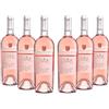 Feudo Apuliano Rosato Salento IGP, Vino Rosato dal Gusto Fresco e Vitale con Finale Agrumato e Profumo Fruttato, 12% Vol, Confezione con 6 Bottiglie da 750 ml