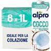ALPRO CLASSICO, Bevanda al COCCO, Naturalmente Senza Lattosio, con Vitamine B2, B12 e D - 8 confezioni x 1 Litro