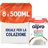 ALPRO SENZA ZUCCHERI, Bevanda al COCCO, Naturalmente Senza Lattosio, con Vitamine B2, B12 E D - 8 Confezioni da 500 ml