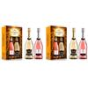 Sant'Orsola - Set Vino Cuvèe Prestige Blanc de Blancs e Rosè 12%, da Prestigiosa Uva Italiana, Gusto Dolce con Note Fruttate e Aromatiche, 2x750 ml (Confezione da 2)