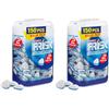 Frisk Clean Breath, Caramelle Dure Gusto Peppermint, Senza Zucchero, Due Ore di Freschezza, Microcompresse con Zinco, con Edulcoranti, 150 caramelle, Confezione da 2