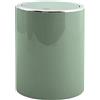 MSV, pattumiera con coperchio basculante in PP, modello Kamaka, pattumiera con coperchio basculante rimovibile, design moderno ideale per WC, bagni, uffici, rotonda, 6L, verde basilico