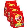 Cipster the Original, Chips di Patate Croccanti, Gusto Leggero e Forma Iconica, 132g (multipack 6 bustine da 22g) (Confezione da 3)