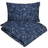 Gabel Parure Copripiumino, Blu iOS, Una Piazza e Mezza