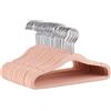 Amazon Basics - Grucce Appendiabiti Antiscivolo in Velluto per Neonati e Bambini Piccoli, 29,5 cm (per Vestiti per Neonati), Confezione Da 50, Blush