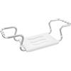 MSV - Sedile da Bagno Estensibile Grande - 50-70 cm - Antiscivolo - capacità 120 kg - Seduta Stabile e sicura - Si Fissa al Bordo della Vasca - Bianco