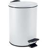 Spirella - Cestino a Pedale Adelar - Acciaio Opaco - Meccanismo Slow Close Silenzioso - Rivestimento Anti-Tracce - Design Moderno ed Elegante - Bianco Opaco - 3L